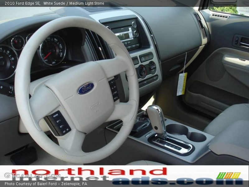 White Suede / Medium Light Stone 2010 Ford Edge SE