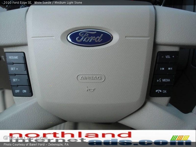White Suede / Medium Light Stone 2010 Ford Edge SE