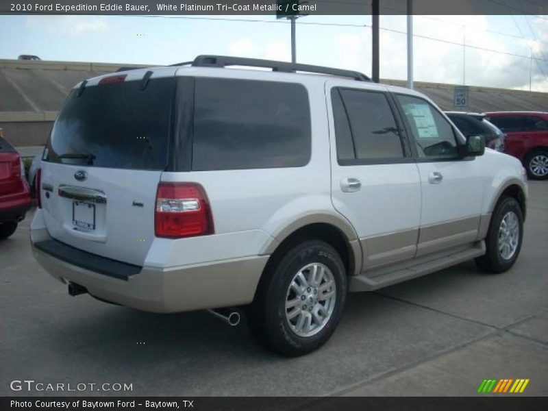 White Platinum Tri-Coat Metallic / Camel 2010 Ford Expedition Eddie Bauer