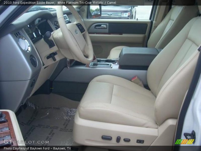 White Platinum Tri-Coat Metallic / Camel 2010 Ford Expedition Eddie Bauer