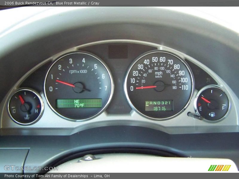 Blue Frost Metallic / Gray 2006 Buick Rendezvous CX