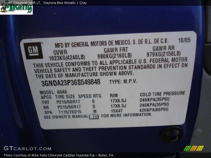 Daytona Blue Metallic / Gray 2006 Chevrolet HHR LT