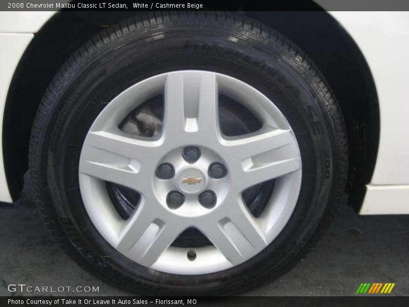 White / Cashmere Beige 2008 Chevrolet Malibu Classic LT Sedan