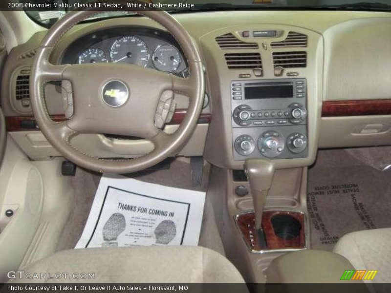 White / Cashmere Beige 2008 Chevrolet Malibu Classic LT Sedan