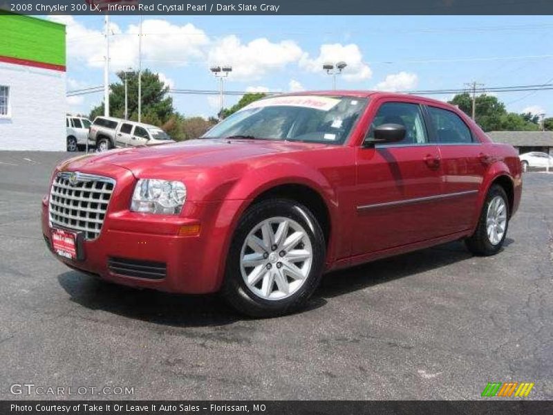 Inferno Red Crystal Pearl / Dark Slate Gray 2008 Chrysler 300 LX