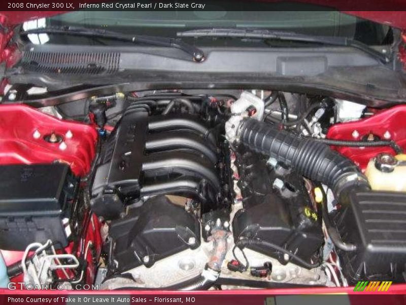 Inferno Red Crystal Pearl / Dark Slate Gray 2008 Chrysler 300 LX