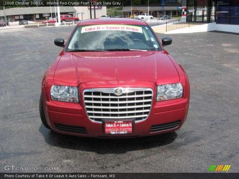 Inferno Red Crystal Pearl / Dark Slate Gray 2008 Chrysler 300 LX