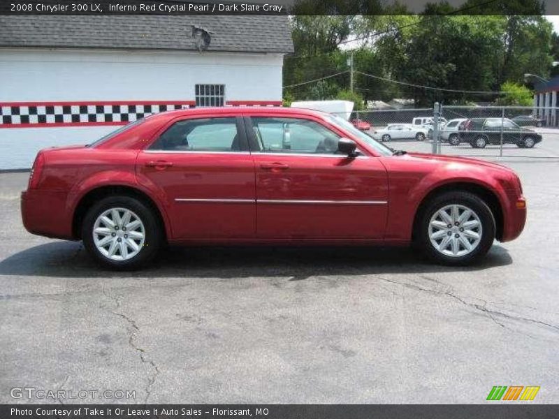 Inferno Red Crystal Pearl / Dark Slate Gray 2008 Chrysler 300 LX
