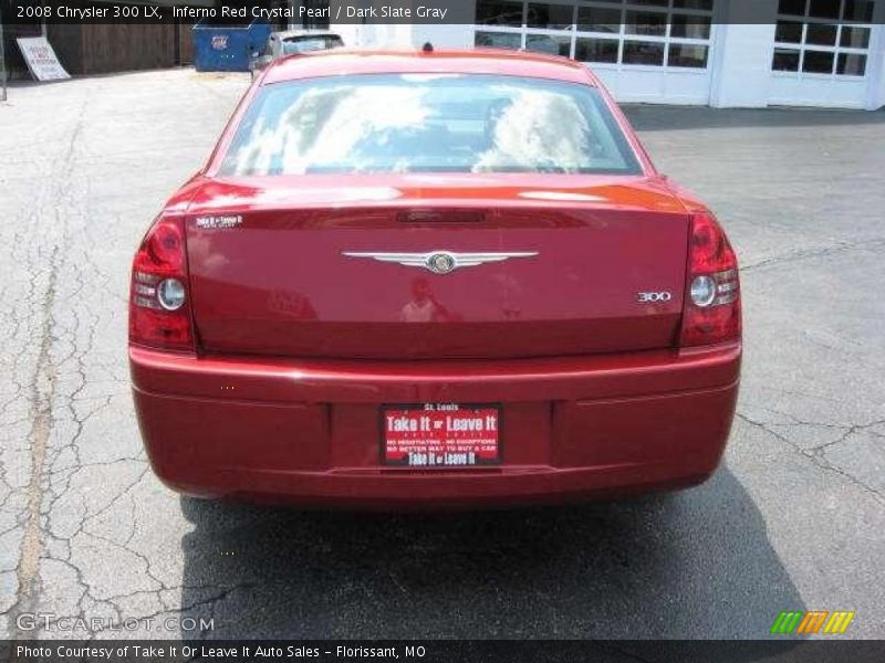 Inferno Red Crystal Pearl / Dark Slate Gray 2008 Chrysler 300 LX
