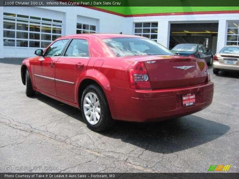 Inferno Red Crystal Pearl / Dark Slate Gray 2008 Chrysler 300 LX