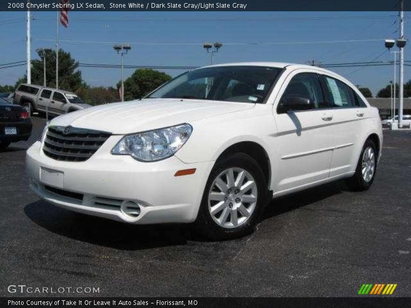 Stone White / Dark Slate Gray/Light Slate Gray 2008 Chrysler Sebring LX Sedan