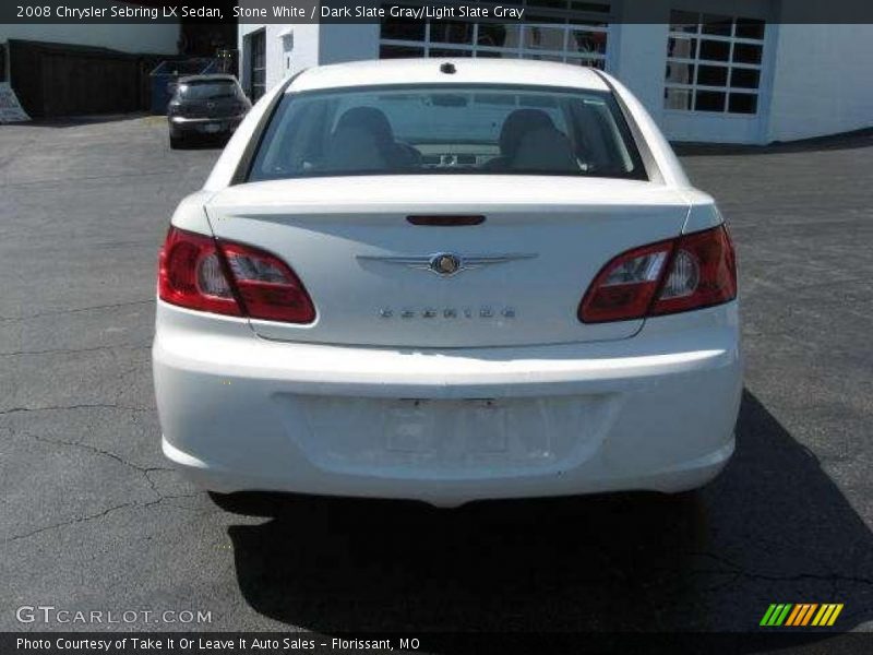 Stone White / Dark Slate Gray/Light Slate Gray 2008 Chrysler Sebring LX Sedan