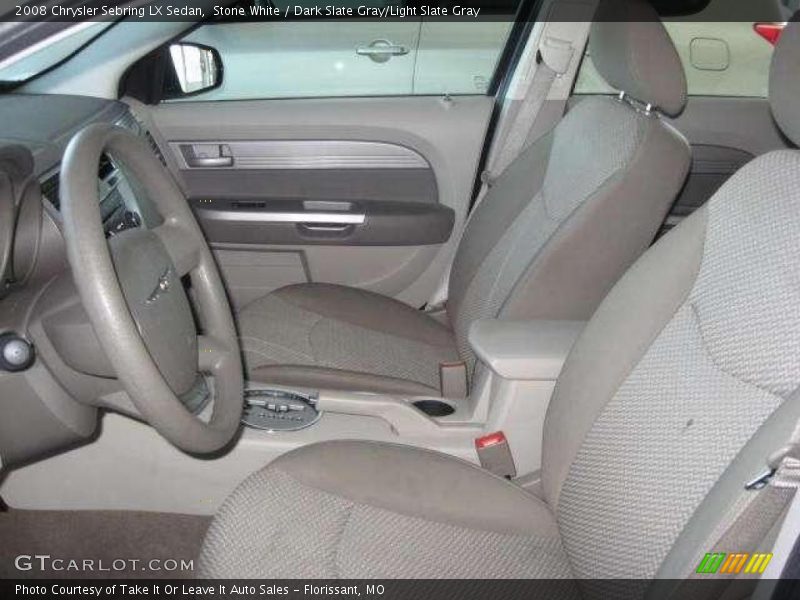 Stone White / Dark Slate Gray/Light Slate Gray 2008 Chrysler Sebring LX Sedan