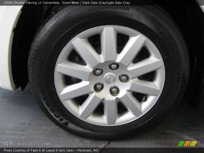 Stone White / Dark Slate Gray/Light Slate Gray 2008 Chrysler Sebring LX Convertible
