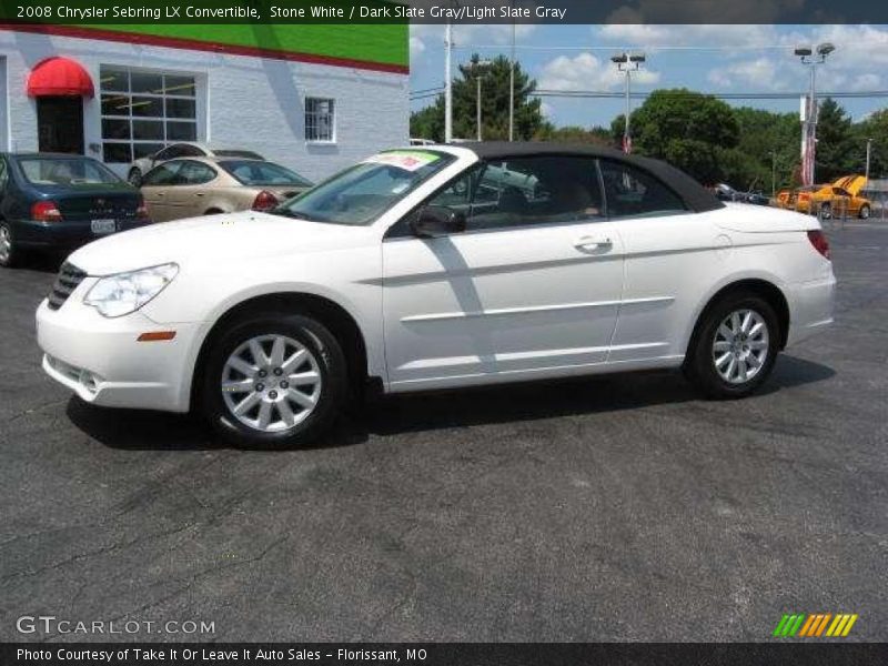 Stone White / Dark Slate Gray/Light Slate Gray 2008 Chrysler Sebring LX Convertible