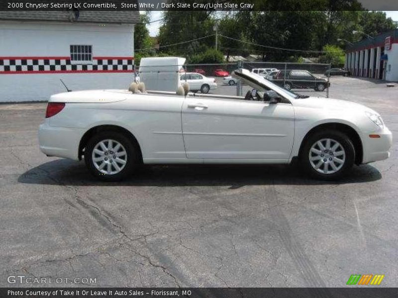 Stone White / Dark Slate Gray/Light Slate Gray 2008 Chrysler Sebring LX Convertible