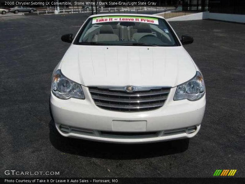 Stone White / Dark Slate Gray/Light Slate Gray 2008 Chrysler Sebring LX Convertible