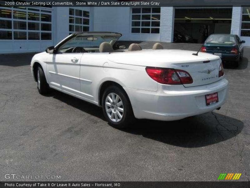 Stone White / Dark Slate Gray/Light Slate Gray 2008 Chrysler Sebring LX Convertible