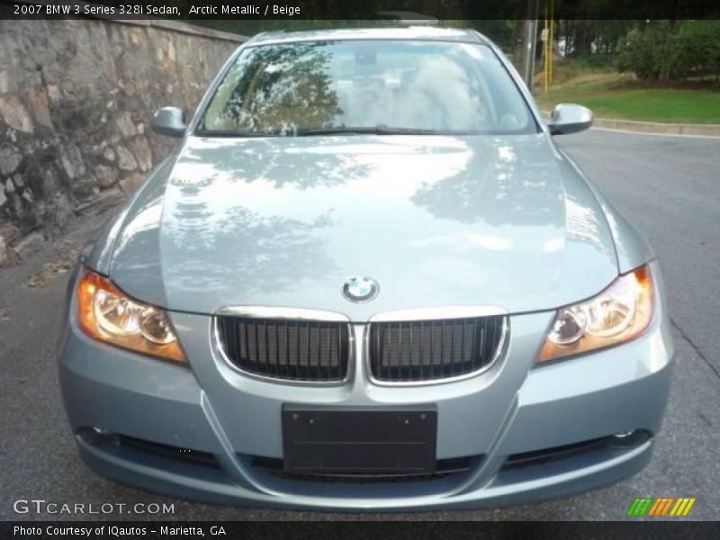 Arctic Metallic / Beige 2007 BMW 3 Series 328i Sedan