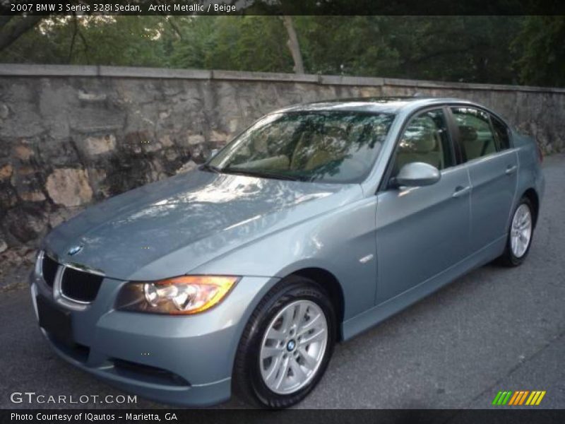 Arctic Metallic / Beige 2007 BMW 3 Series 328i Sedan