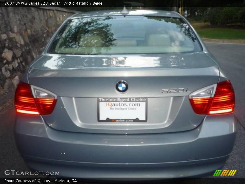 Arctic Metallic / Beige 2007 BMW 3 Series 328i Sedan