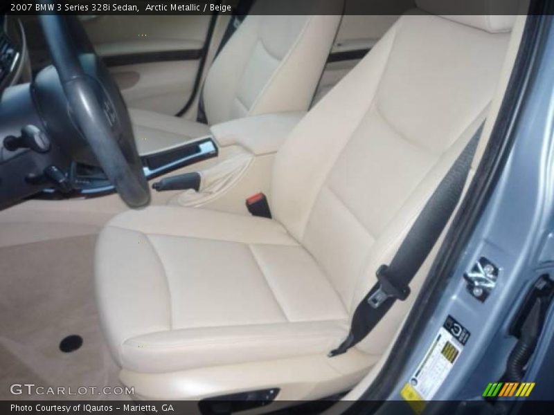 Arctic Metallic / Beige 2007 BMW 3 Series 328i Sedan