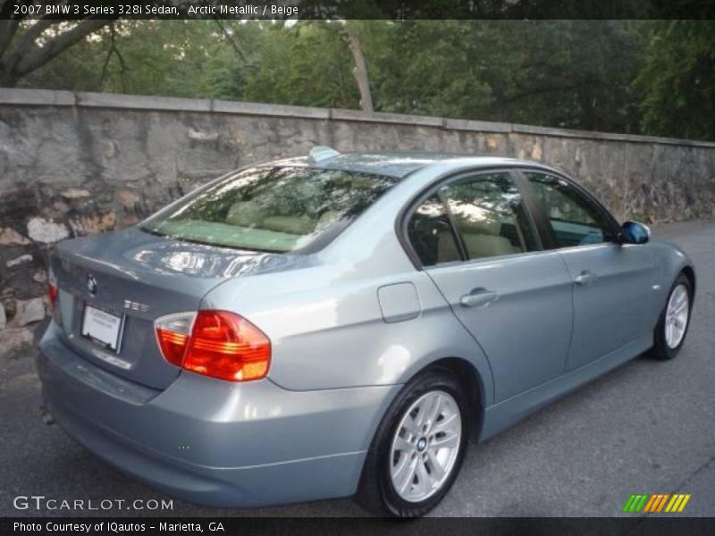 Arctic Metallic / Beige 2007 BMW 3 Series 328i Sedan