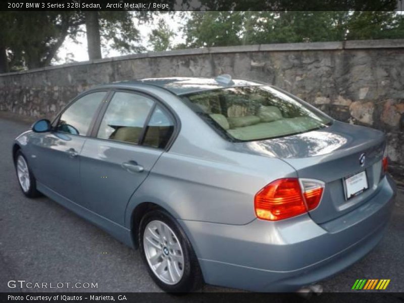 Arctic Metallic / Beige 2007 BMW 3 Series 328i Sedan
