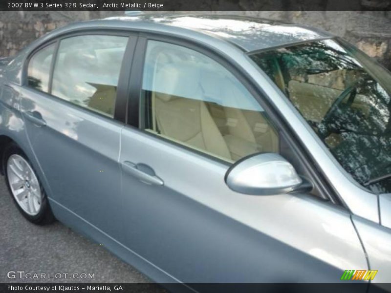 Arctic Metallic / Beige 2007 BMW 3 Series 328i Sedan
