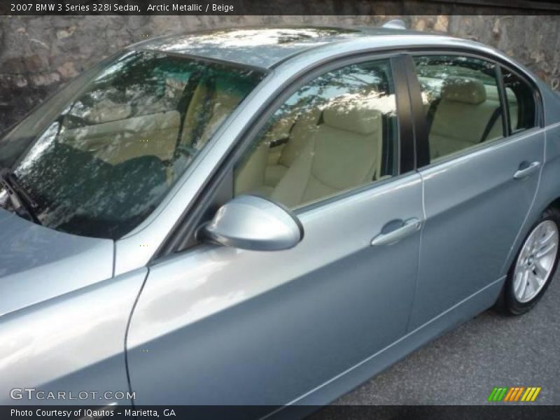 Arctic Metallic / Beige 2007 BMW 3 Series 328i Sedan