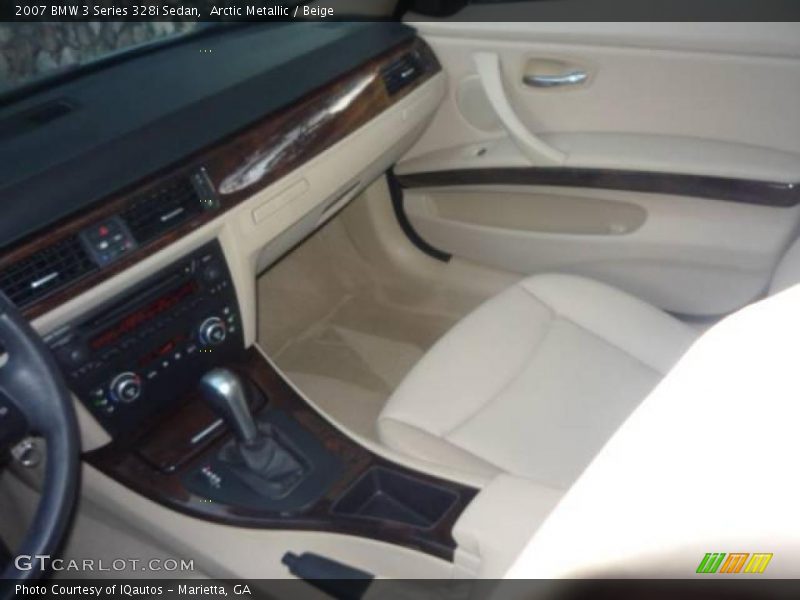 Arctic Metallic / Beige 2007 BMW 3 Series 328i Sedan