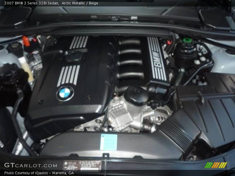 Arctic Metallic / Beige 2007 BMW 3 Series 328i Sedan