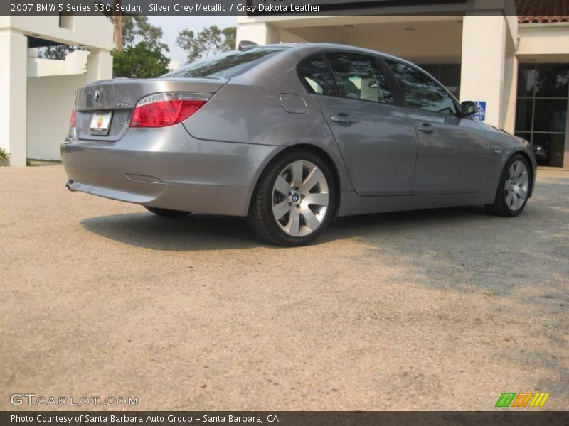 Silver Grey Metallic / Gray Dakota Leather 2007 BMW 5 Series 530i Sedan