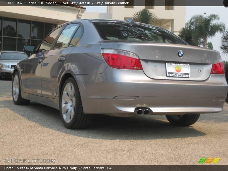 Silver Grey Metallic / Gray Dakota Leather 2007 BMW 5 Series 530i Sedan