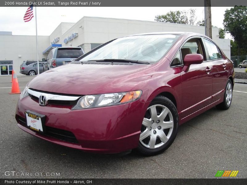 Tango Red Pearl / Ivory 2006 Honda Civic LX Sedan