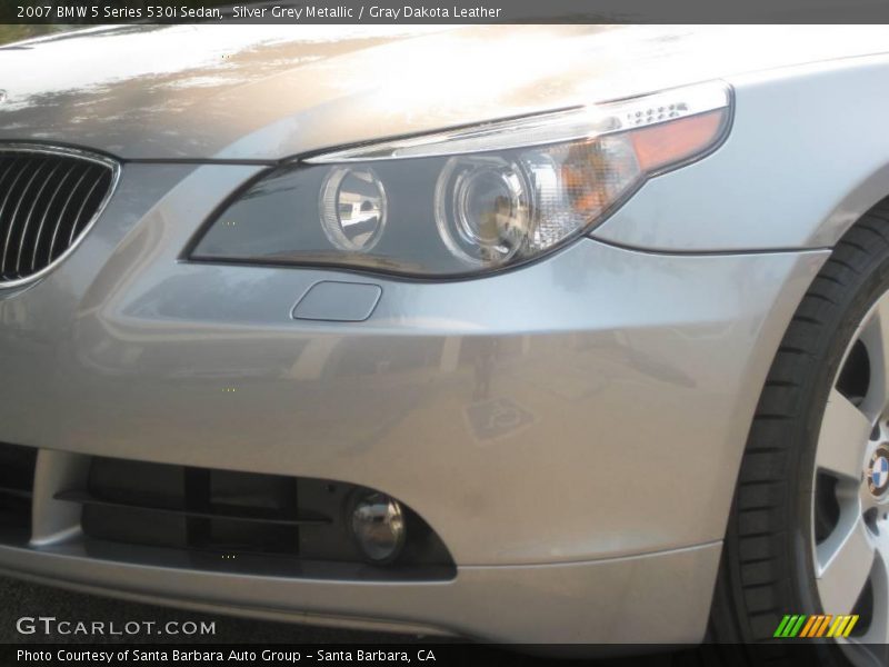 Silver Grey Metallic / Gray Dakota Leather 2007 BMW 5 Series 530i Sedan