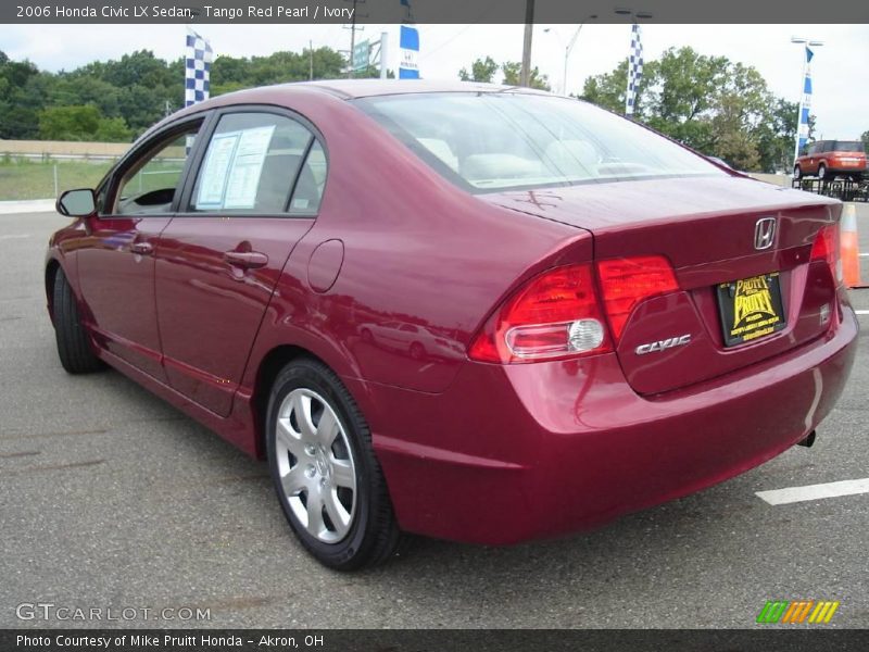 Tango Red Pearl / Ivory 2006 Honda Civic LX Sedan