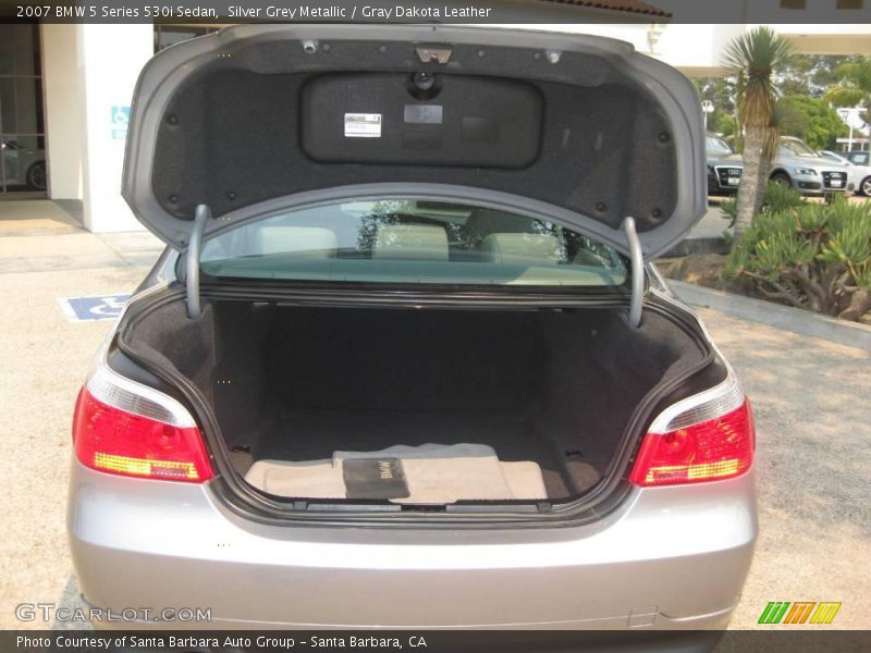 Silver Grey Metallic / Gray Dakota Leather 2007 BMW 5 Series 530i Sedan