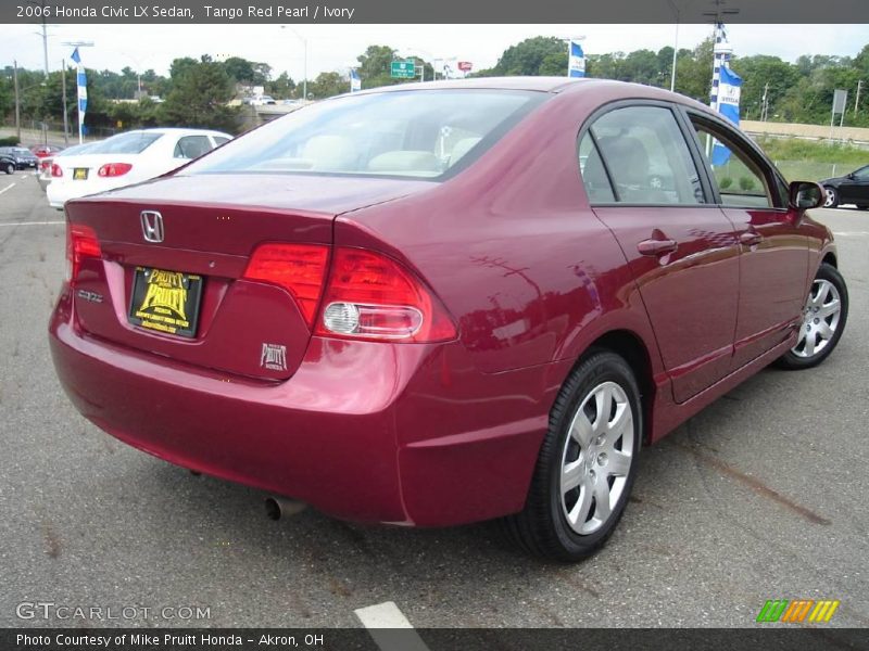Tango Red Pearl / Ivory 2006 Honda Civic LX Sedan