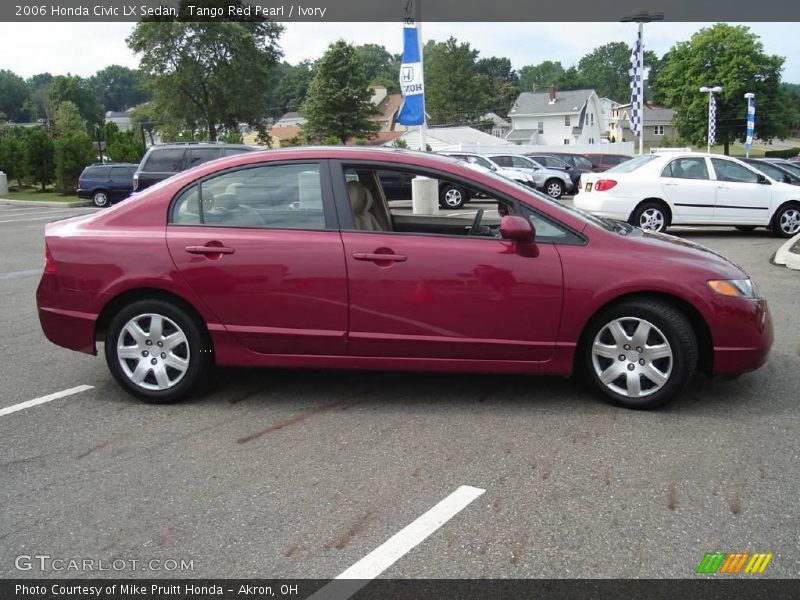 Tango Red Pearl / Ivory 2006 Honda Civic LX Sedan