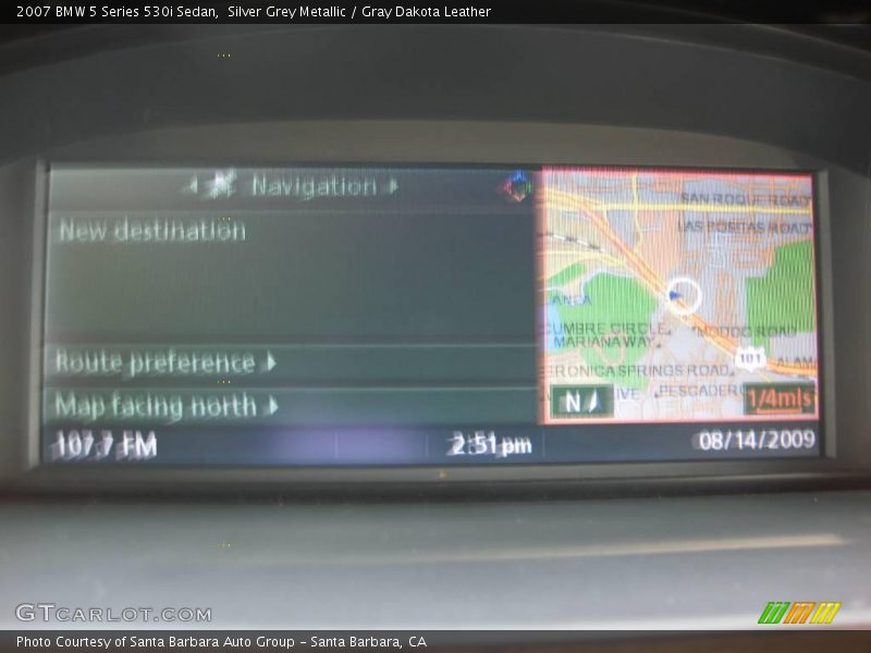 Silver Grey Metallic / Gray Dakota Leather 2007 BMW 5 Series 530i Sedan