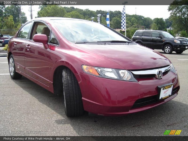 Tango Red Pearl / Ivory 2006 Honda Civic LX Sedan