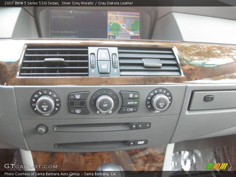 Silver Grey Metallic / Gray Dakota Leather 2007 BMW 5 Series 530i Sedan