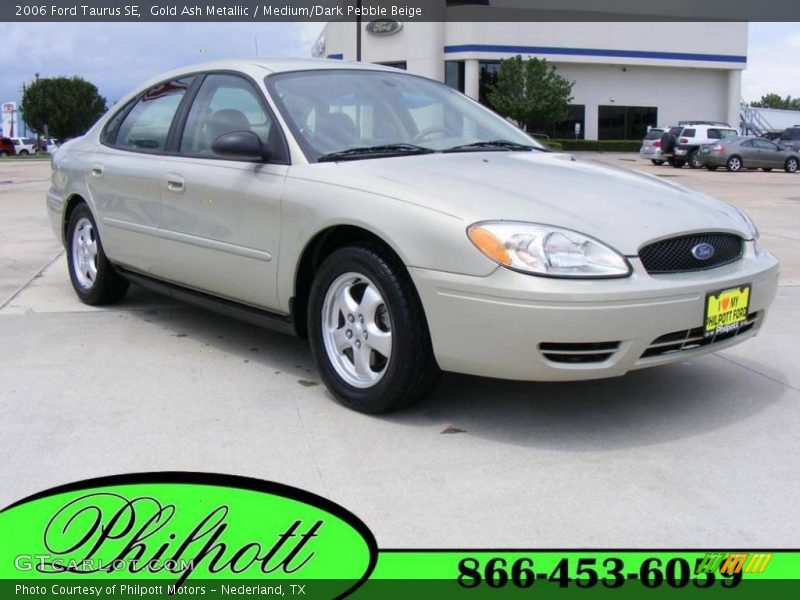 Gold Ash Metallic / Medium/Dark Pebble Beige 2006 Ford Taurus SE