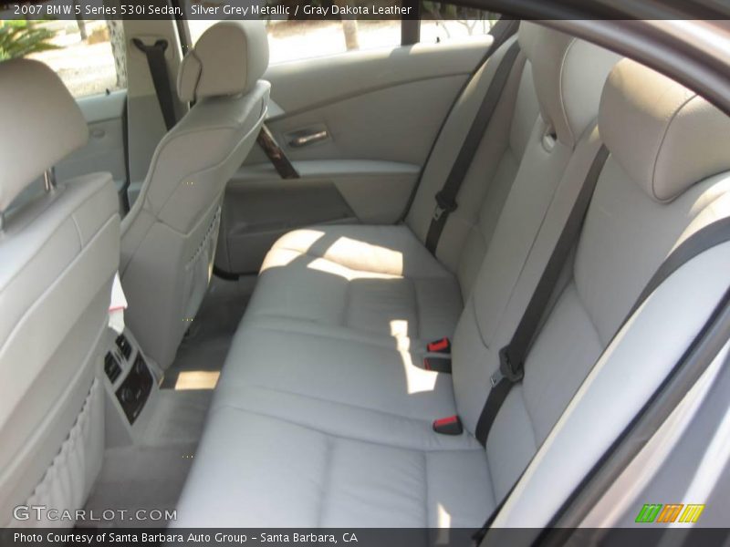 Silver Grey Metallic / Gray Dakota Leather 2007 BMW 5 Series 530i Sedan