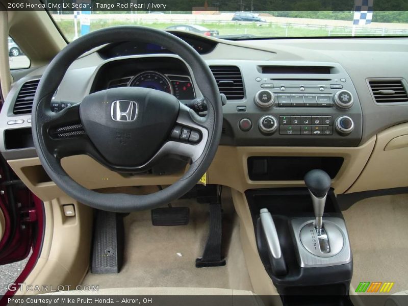 Tango Red Pearl / Ivory 2006 Honda Civic LX Sedan