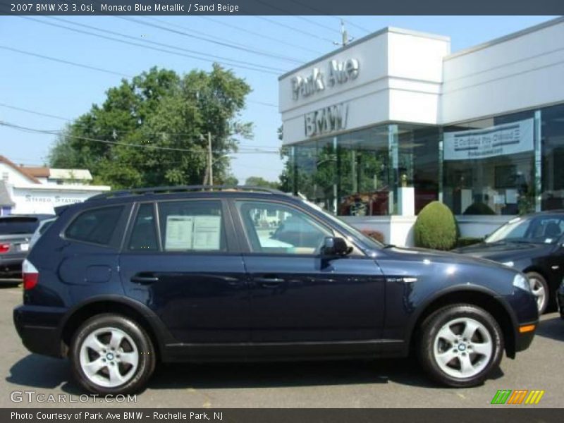 Monaco Blue Metallic / Sand Beige 2007 BMW X3 3.0si