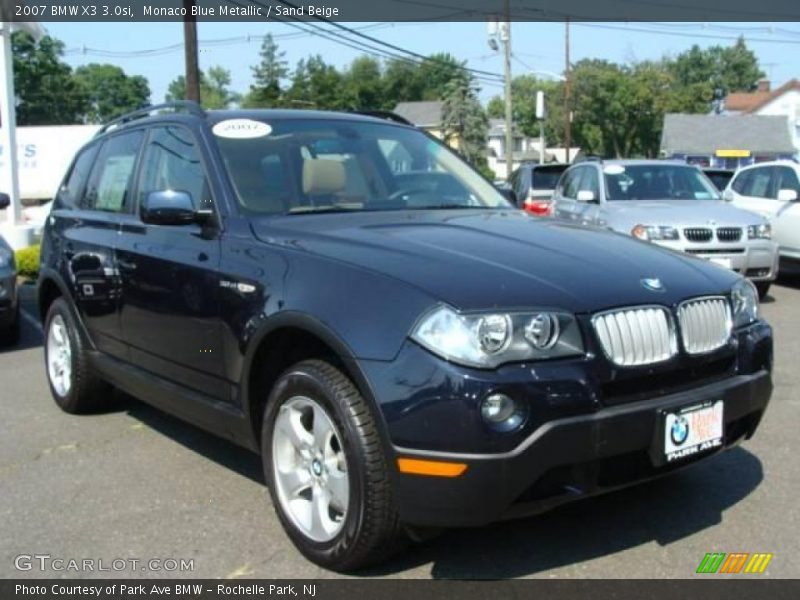 Monaco Blue Metallic / Sand Beige 2007 BMW X3 3.0si
