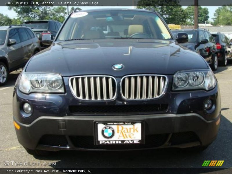 Monaco Blue Metallic / Sand Beige 2007 BMW X3 3.0si