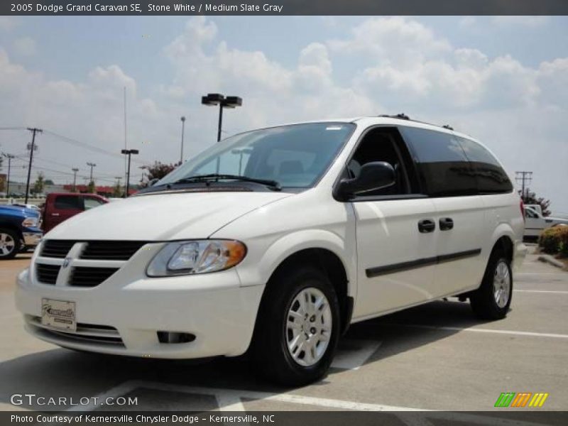 Stone White / Medium Slate Gray 2005 Dodge Grand Caravan SE